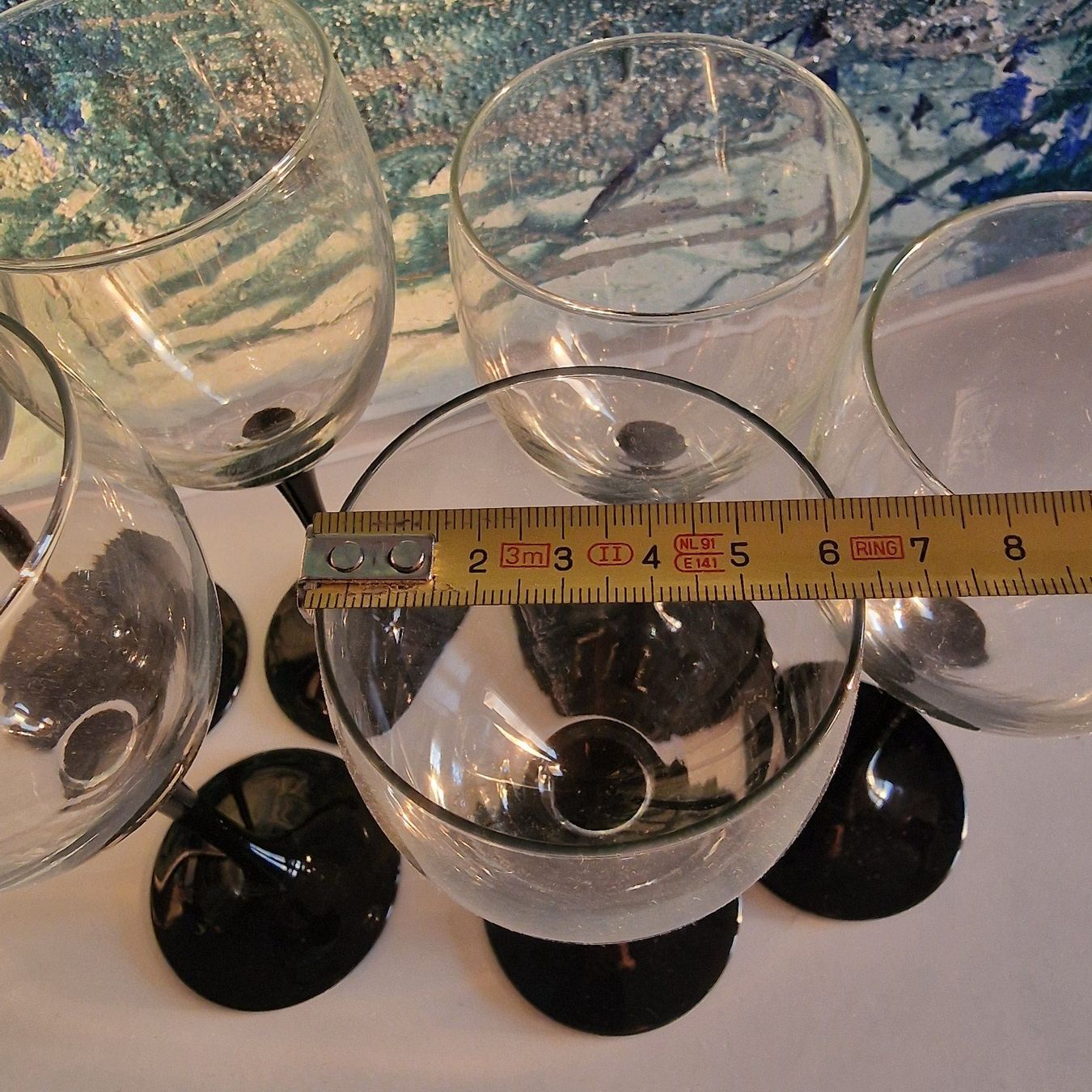Bicchieri: 6 Vintage Luminark Gläser mit schwarzem Rand – Usato da Birr venduto da sen_sy55 9