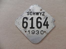 Velonummer Velo Nummer SZ 30 Schwyz Jahrgang 1930 Geschenk