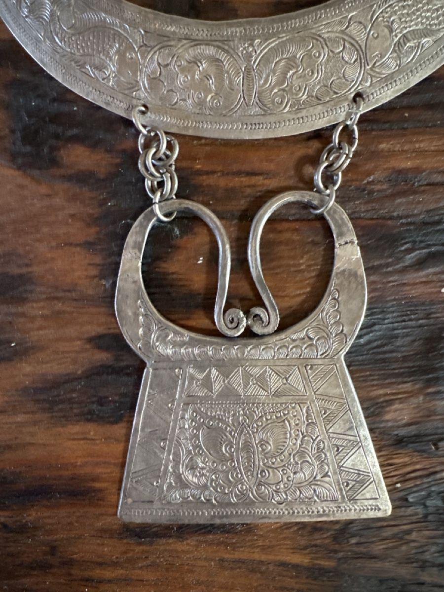 Catenine: Antike zeremonielle Halskette Silber Legierung – Usato da Basel venduto da Joshy03 1