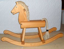 Wunderschönes Holz-Schaukelpferd (Massivholz)  Top Zustand