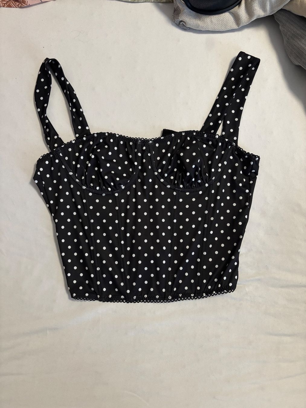 Shein Top: Shein Corset Top mit Polka dots, Grösse: M – Nuovo (secondo la descrizione) da Jona venduto da ale_dbt7