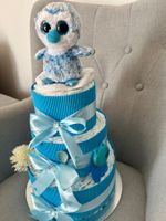 3-stöckige Windeltorte für Jungen - NEU, tolles Babygesch
