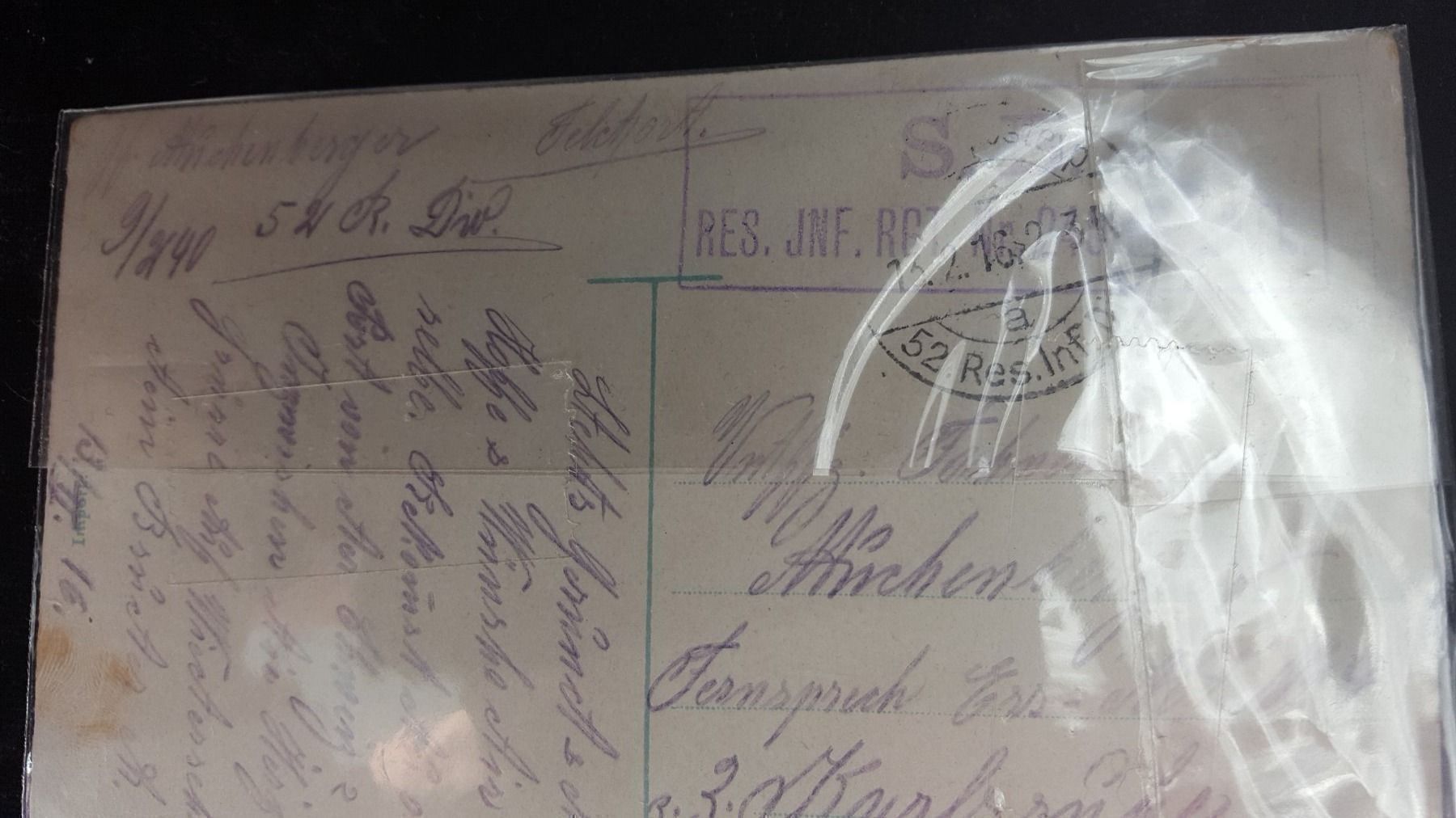 Cartoline postali: 2 Militärpostkarten von 1916 – Usato da Reinach venduto da 3Guggerli 4