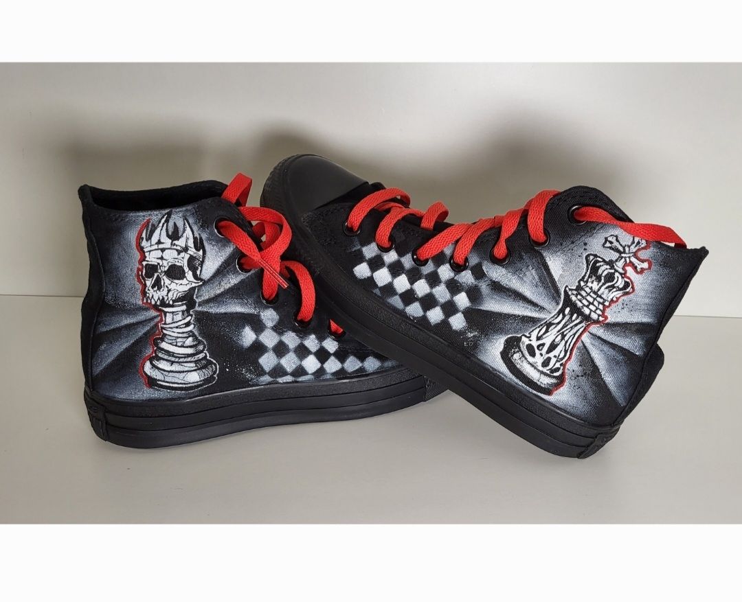 Converse Scarpe da uomo: custom converse all star chess – Nuovo (secondo la descrizione) da Camignolo venduto da Hakunamat5