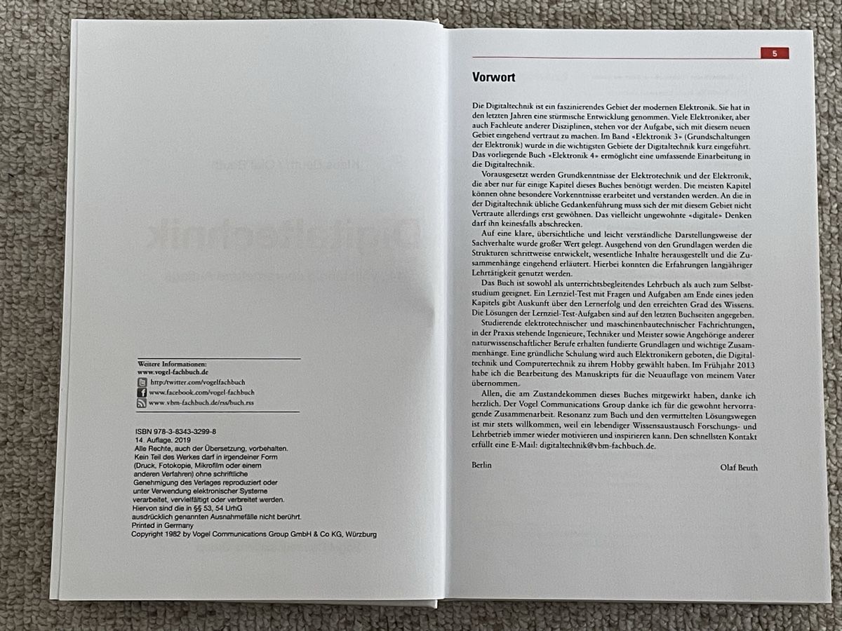 Libri: Digitaltechnik, Klaus Beuth, Elektronik 4, Top Zustand! – Usato da Ehrendingen venduto da renue 2