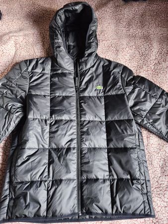 Lacoste Down Jacket Black Size L Water Repellent