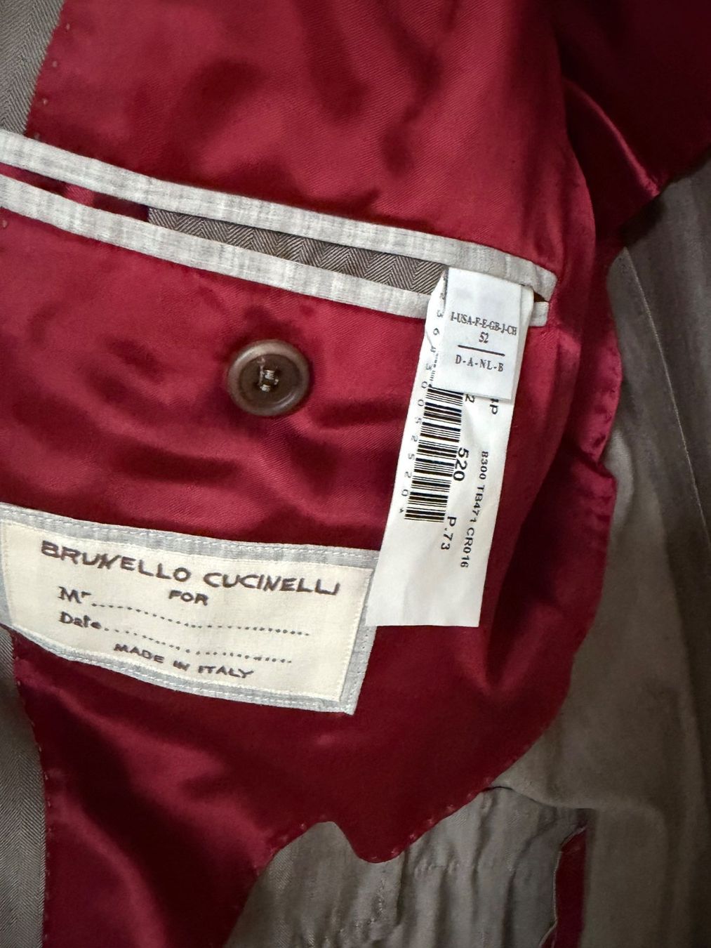Brunello Cucinelli Vestes: Brunello Cucinelli Herren Sakko braun Grösse 52 – Neuf (Voir description) à Oberwil b. Zug par hallihallo12 5