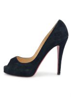 Christian Louboutin Very Prive Peep-Toe Pump EU 36.5 Schwarz
