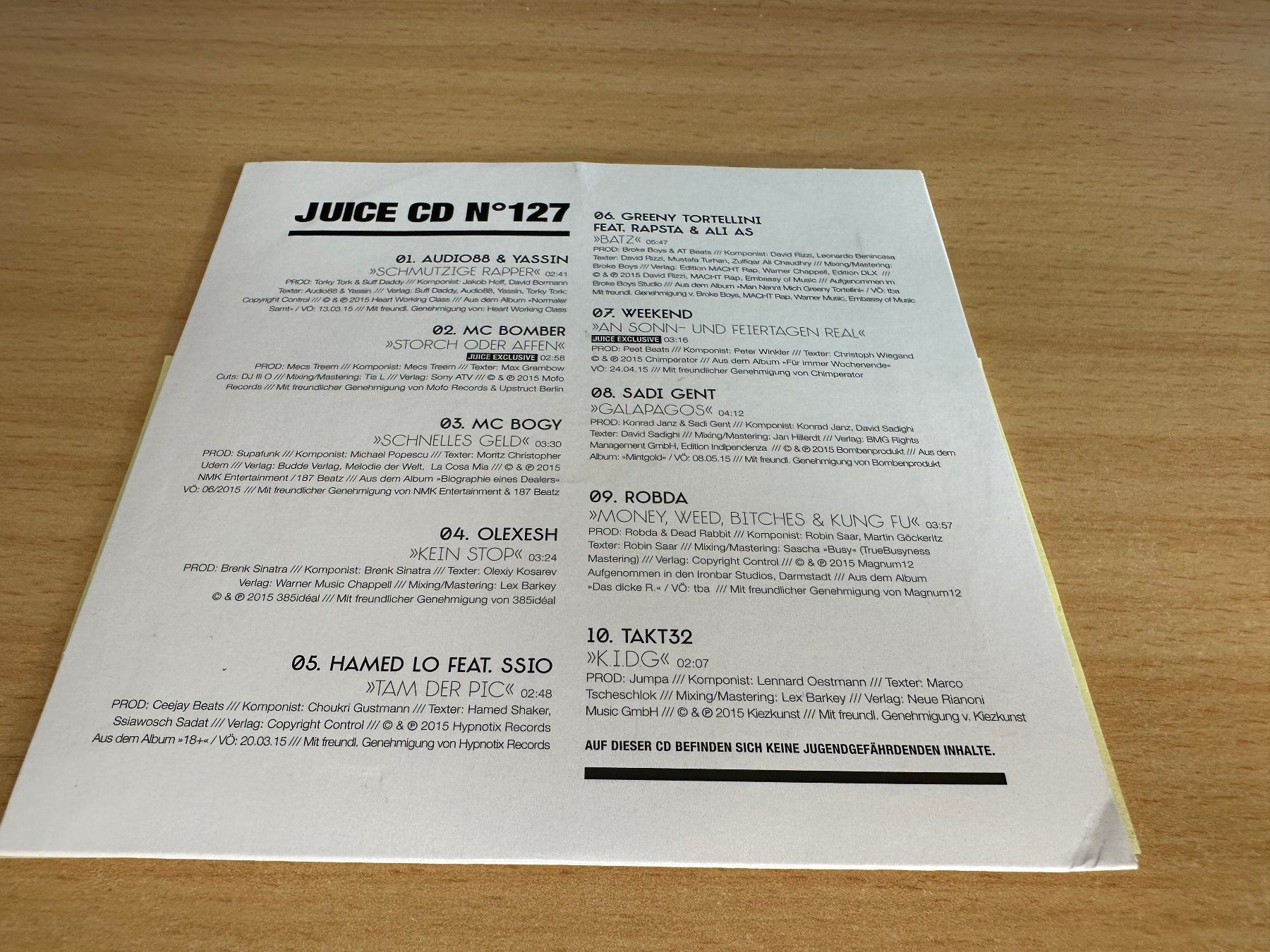 CD: Various – Juice CD No. 127 – Usato da Rikon im Tösstal venduto da Alpenmutz 1