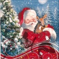 Serviette santa mit reh (w281) 2Stk.