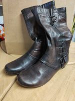 Lederstiefel AirStep Gr. 39 braun Schnallen Details