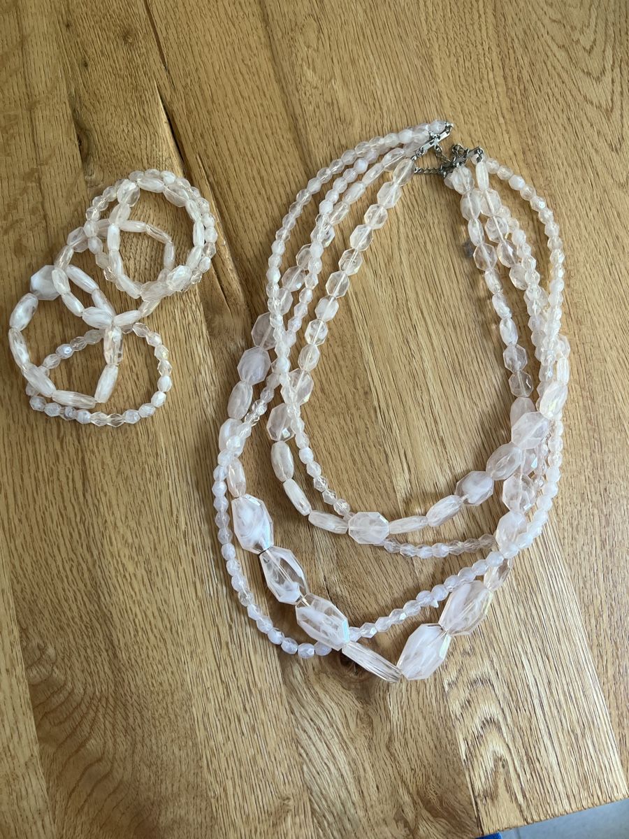 Catenine: Hellrosa Schmuckset, Kette und Armband – Nuovo (secondo la descrizione) da Laufen venduto da li_ga7