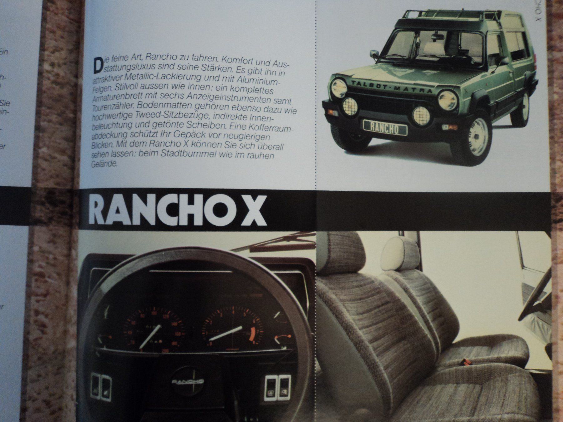 Talbot Documents: Prospekt Talbot Matra Rancho 1979 – D'occasion à Schwarzenburg par modelCARama 6