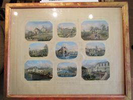 Zürich die alten Tore altkoloriert von Rahn um 1850