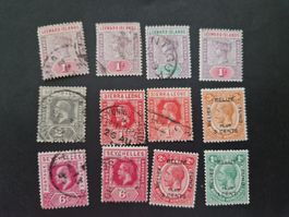 Alte Briefmarken Sammlung, Leeward Inseln,Seychelles Top!