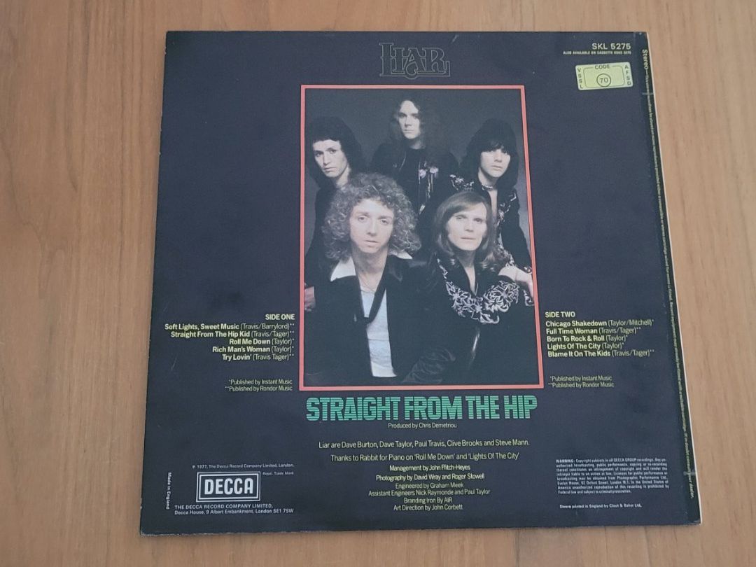Dischi in vinile: LP   Liar – Usato da Martigny venduto da MZ-67 1