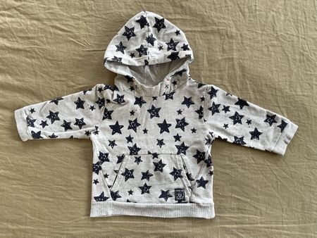 Baby Hoodie mit Sternen, Grösse 80, Smile