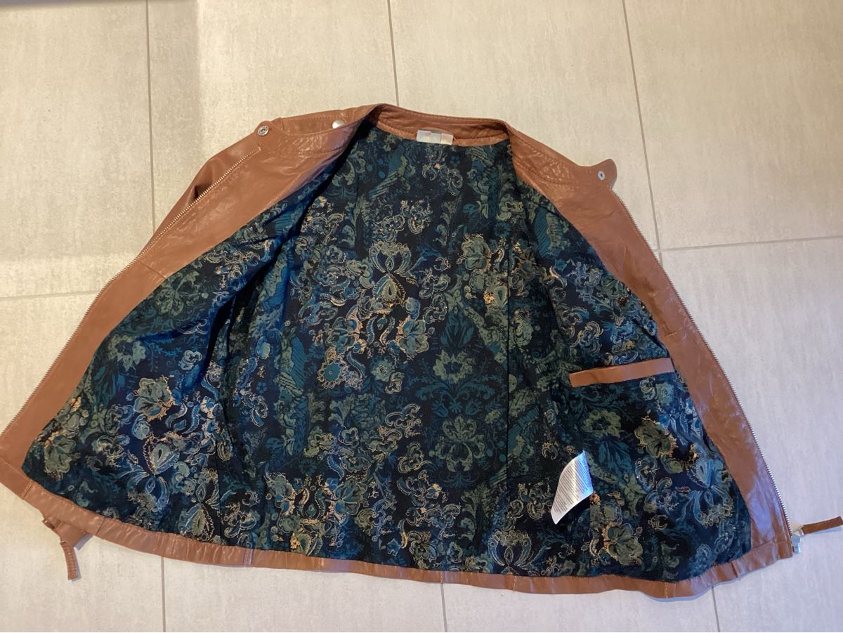 Giacche: Braune Lederjacke im Biker-Stil, Gr. 38 – Usato da Cham venduto da Lanza08 3
