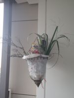 Shabby Chic Wanddeko, Vintage Blumentopf