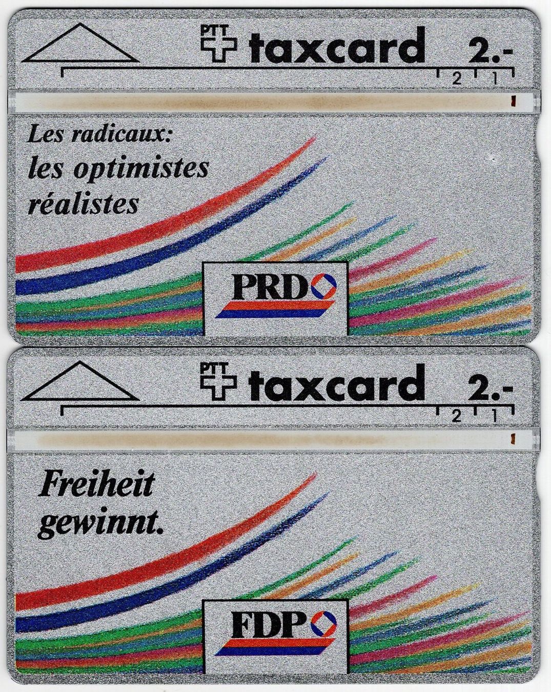 Schede telefoniche: 3 diverse FDP Werbe Taxcards – Usato da Eglisau venduto da Chperfins