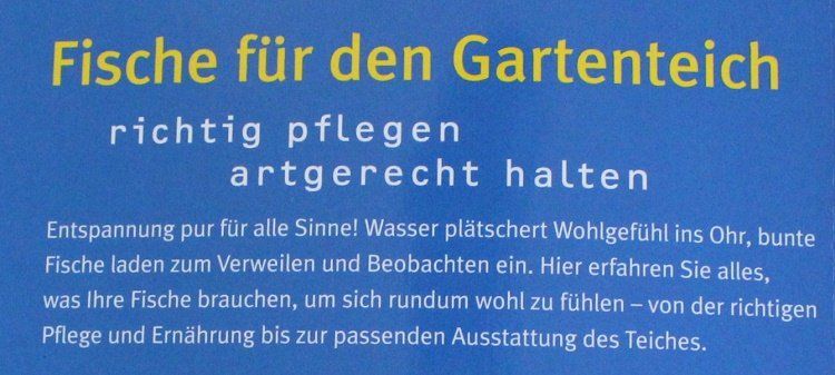 Libri: Fische für den Gartenteich – Usato da Schlatt TG venduto da annesbuecher 1
