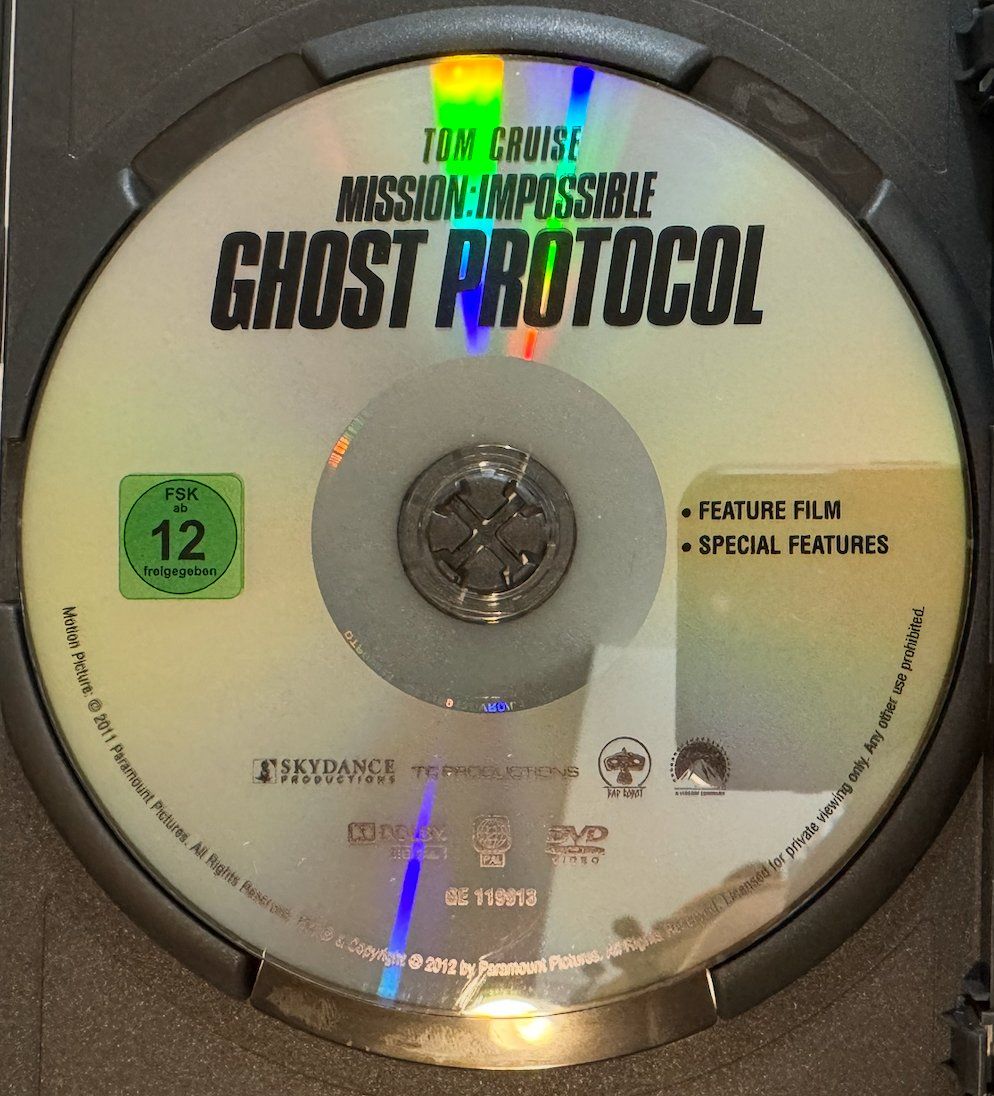 Tutti i DVDs: DVD   PHANTOM PROTOKOLL mit TOM CRUISE – Usato da Wisen venduto da gigisna 1