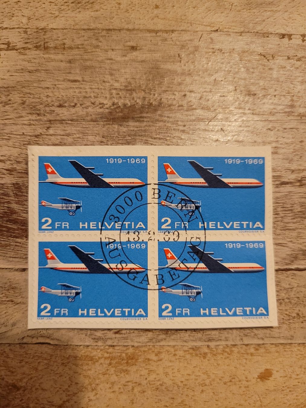 Alle Briefmarken: 50 Jahre Flugpost – Gebraucht aus Inwil von Flower2325