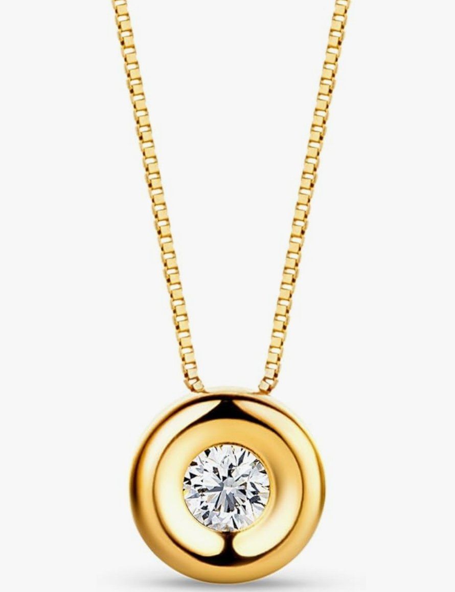 Catenine: 18K Gelbgold Halskette mit Diamant – Nuovo e nell'imballaggio originale da Hemmental venduto da Goldwelt 1
