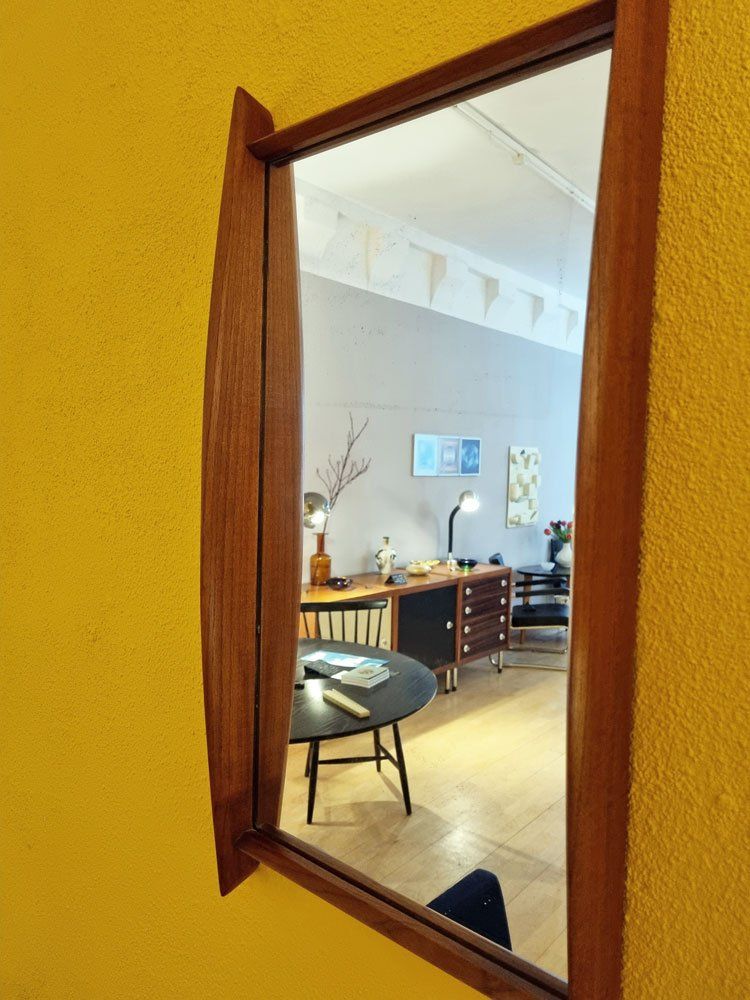 Spiegel: Miroir mural en teck, Danemark, 1960 – Gebraucht aus vevey von komulainen 1