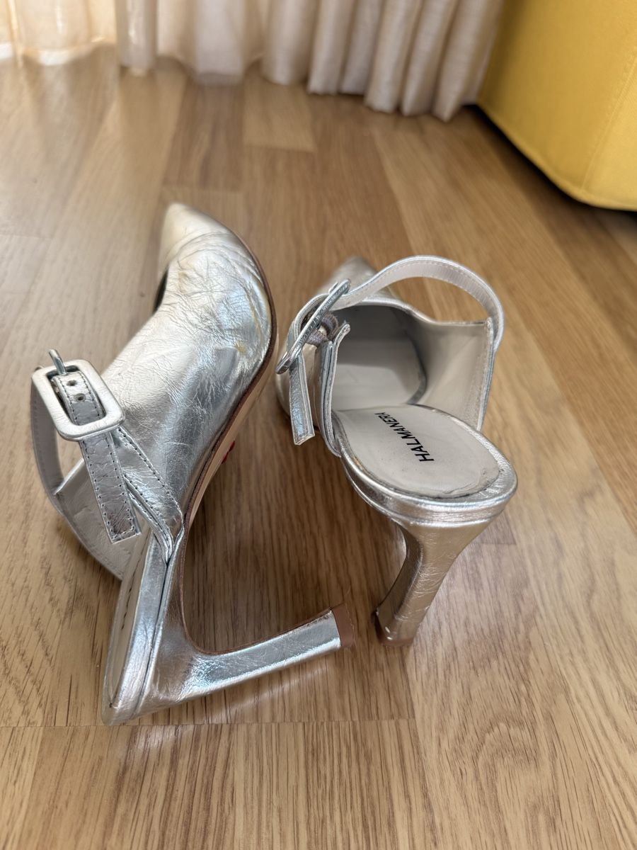 Scarpe da donna: Halmanera Slingpumps Silber, Gr. 39.5 - Sommer! – Usato da Zürich venduto da Ambika01 2