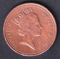 Britische Penny Münze, Jahrgang 1994