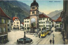 AK ALTDORF 1917 TELLDENKMAL BAHN STRASSENBAHN