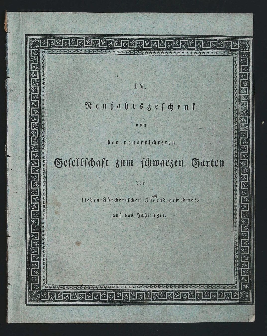 Bücher: St. Moritz Neujahrsblatt mit Ansicht 1811 – Gebraucht aus Rafz von Helvet32 2
