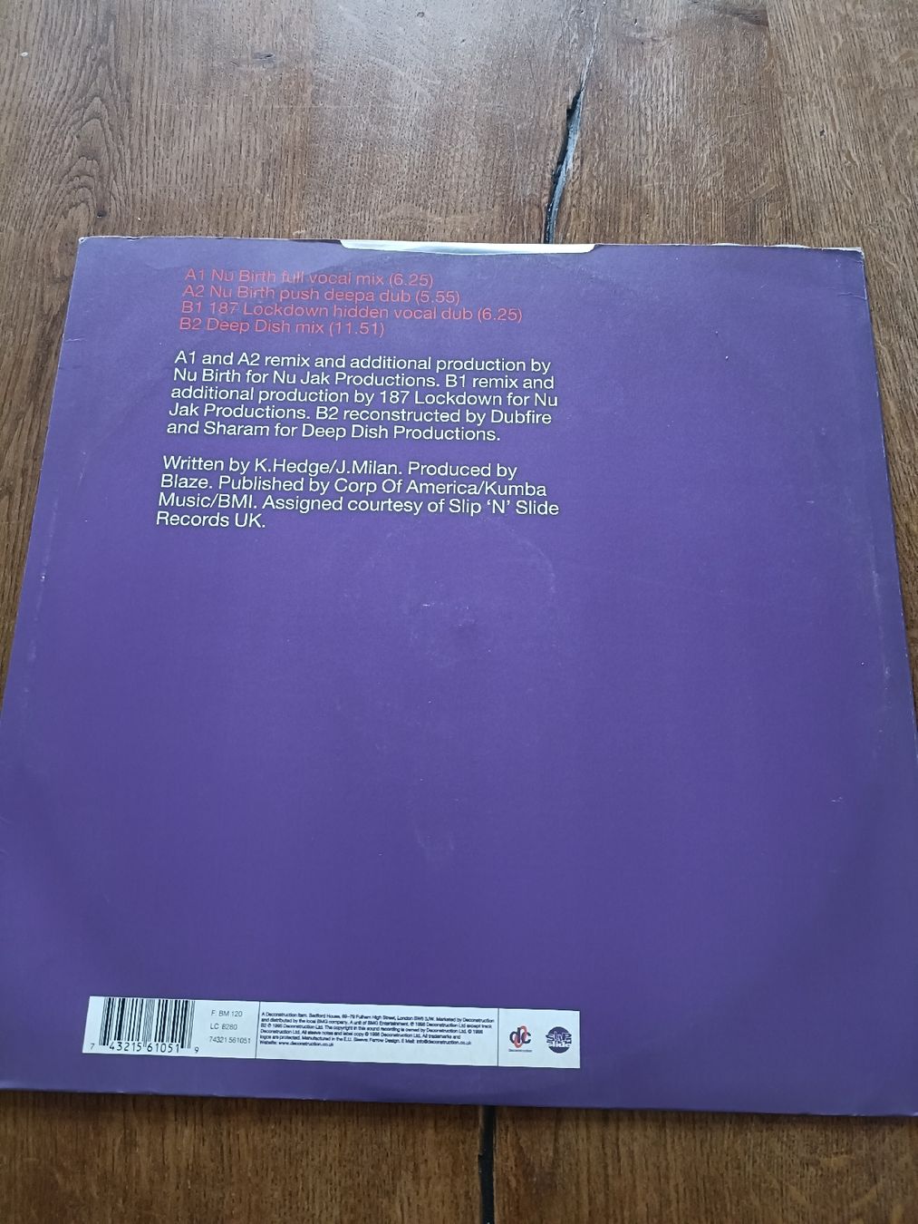 Dischi in vinile: De'lacy Hideaway 12" Maxi Single – Usato da Binz venduto da ame_5rmc 1