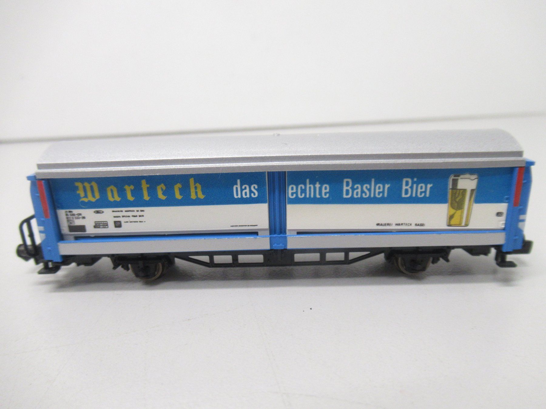 Fleischmann Modelleisenbahnen: Fleischmann 8337 ged. Güterwagen Warteck Bier der SBB Spur N – Gebraucht aus Basel von mhmarken 2
