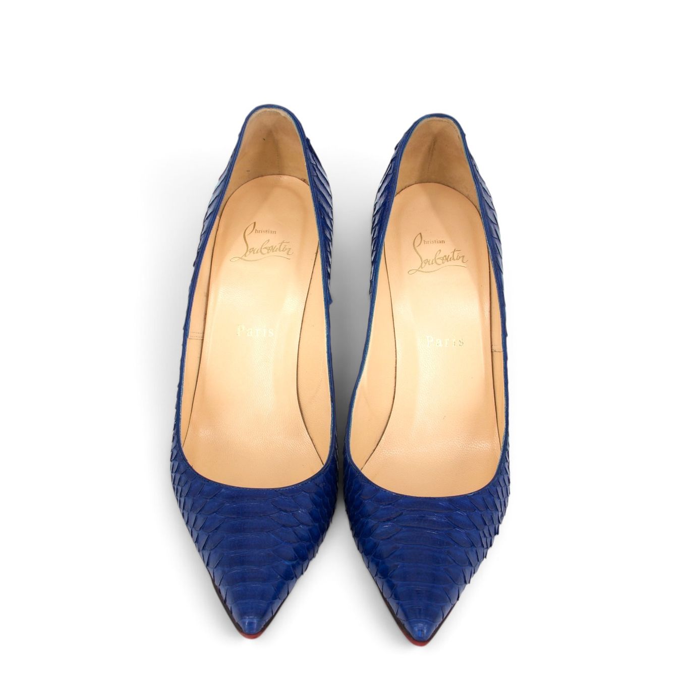 Christian Louboutin Scarpe da donna: Christian Louboutin Decollete Python blau Gr. 40 – Usato da Binningen venduto da Designerlabels 3