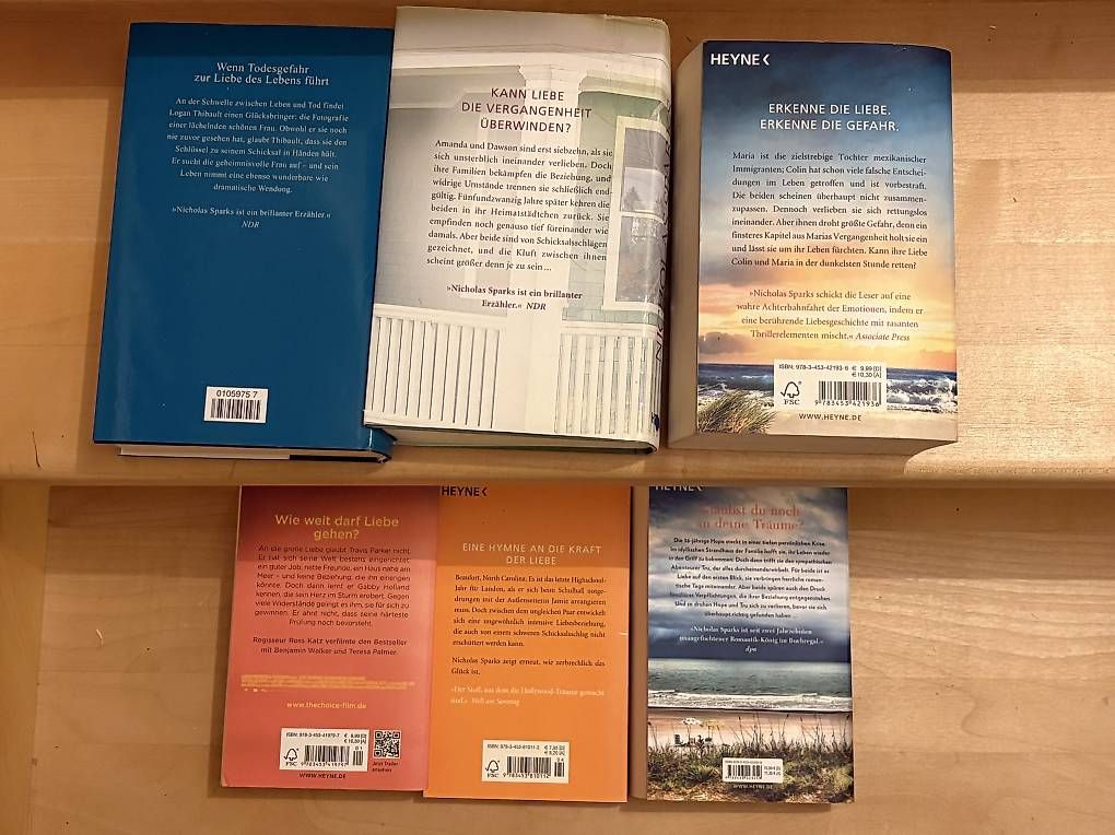 Libri: 6 Bücher von Nicholas Sparks – Usato da Müllheim Dorf venduto da Schja 1