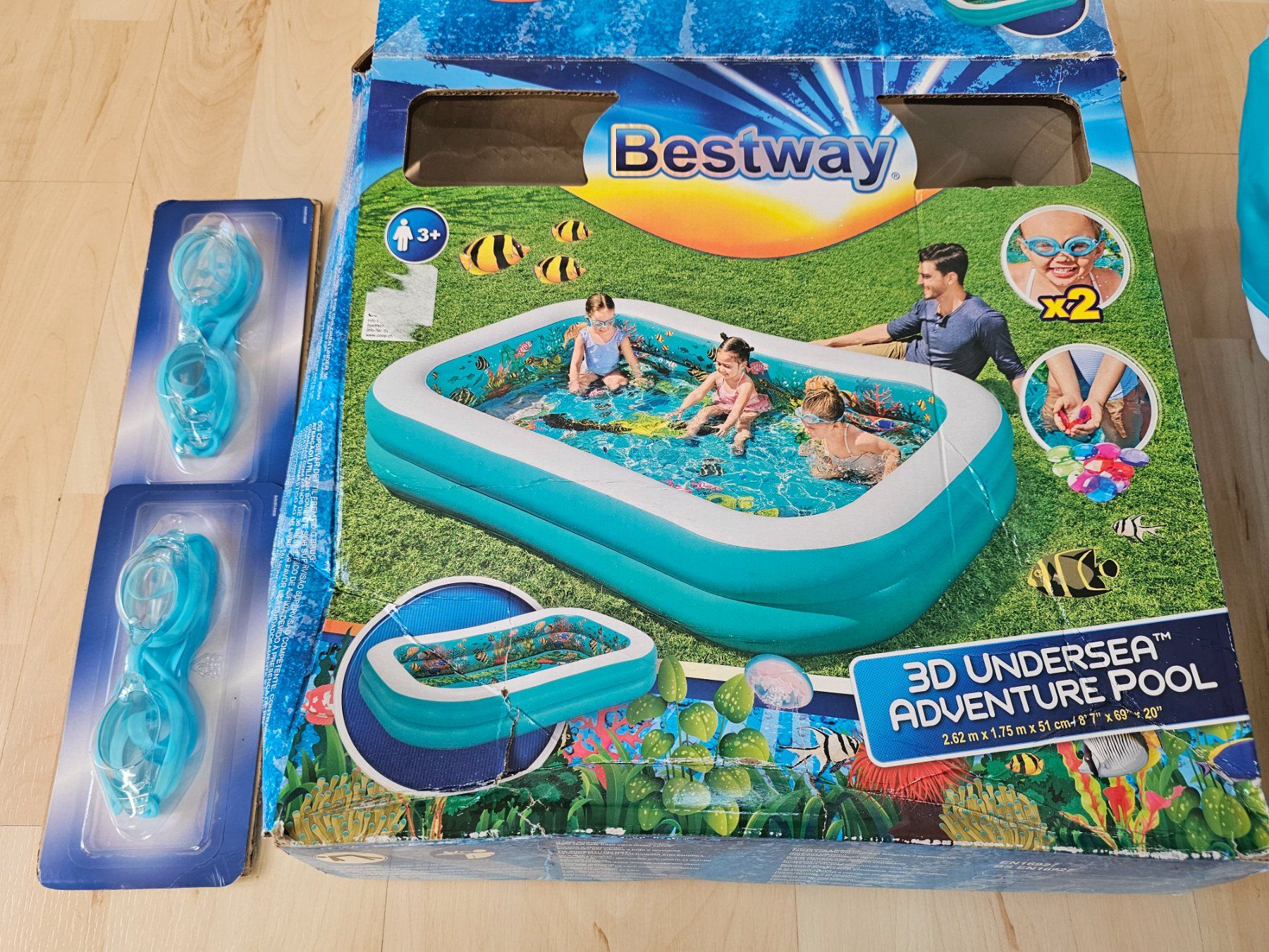 Bestway Schwimmbad: Bestway Pool mit 2 Taucherbrillen – Gebraucht aus Balterswil von Dikdik1992 1