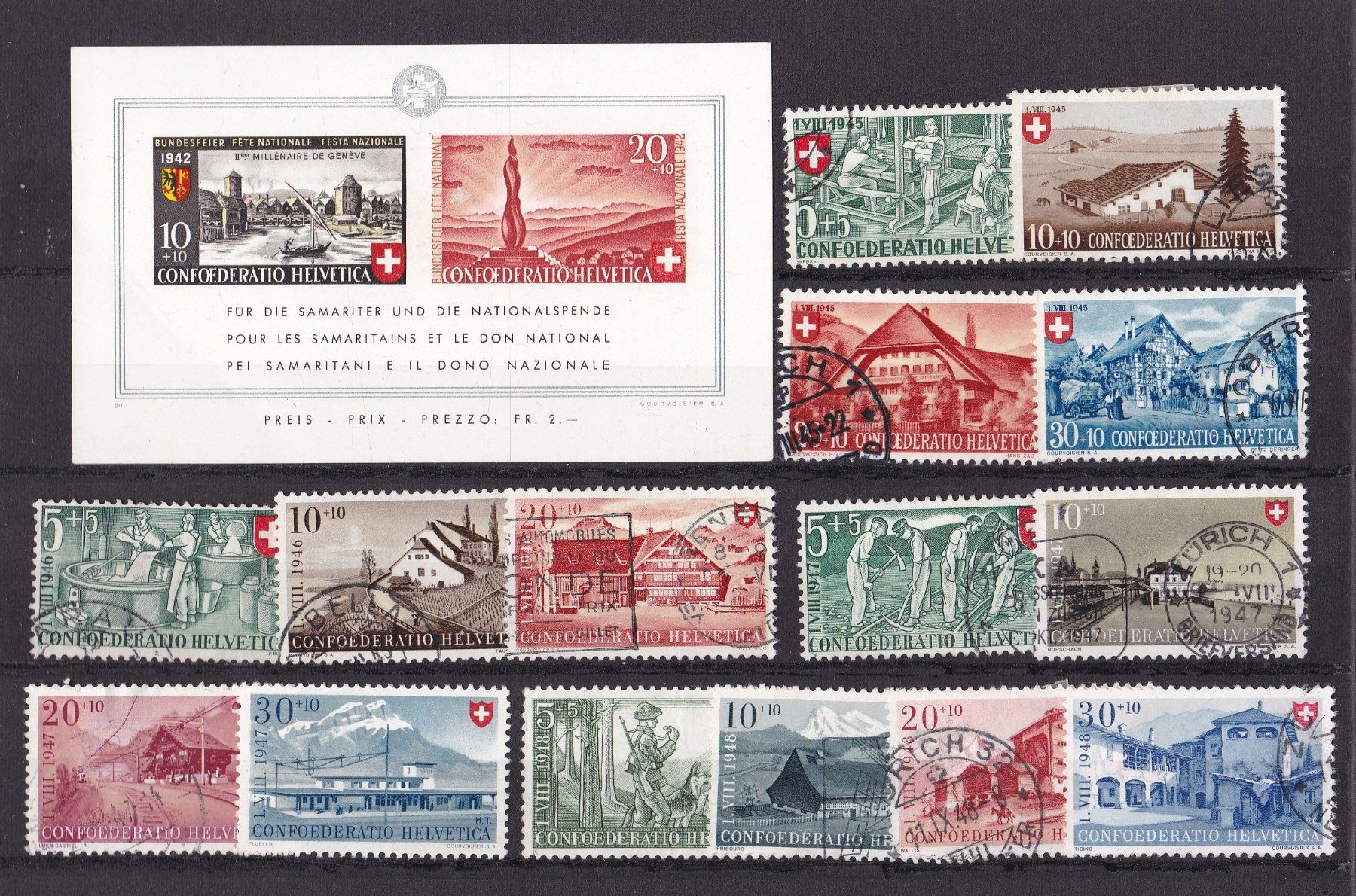 Tutti i francobolli: CH Briefmarken Lot "Pro Juventute & Pro Patria" – Usato da Münchwilen AG venduto da Nesar 6