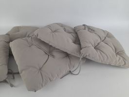 KUDDARNA graue Sitzkissen 4er Set