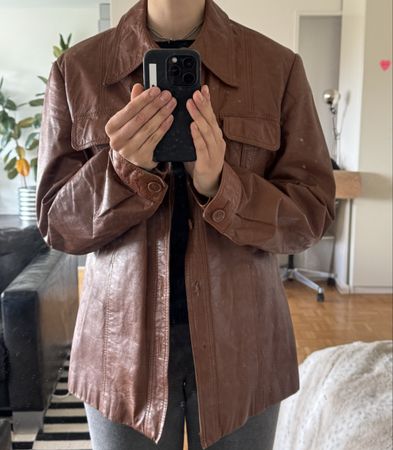 Brown Vintage Leather Jacket