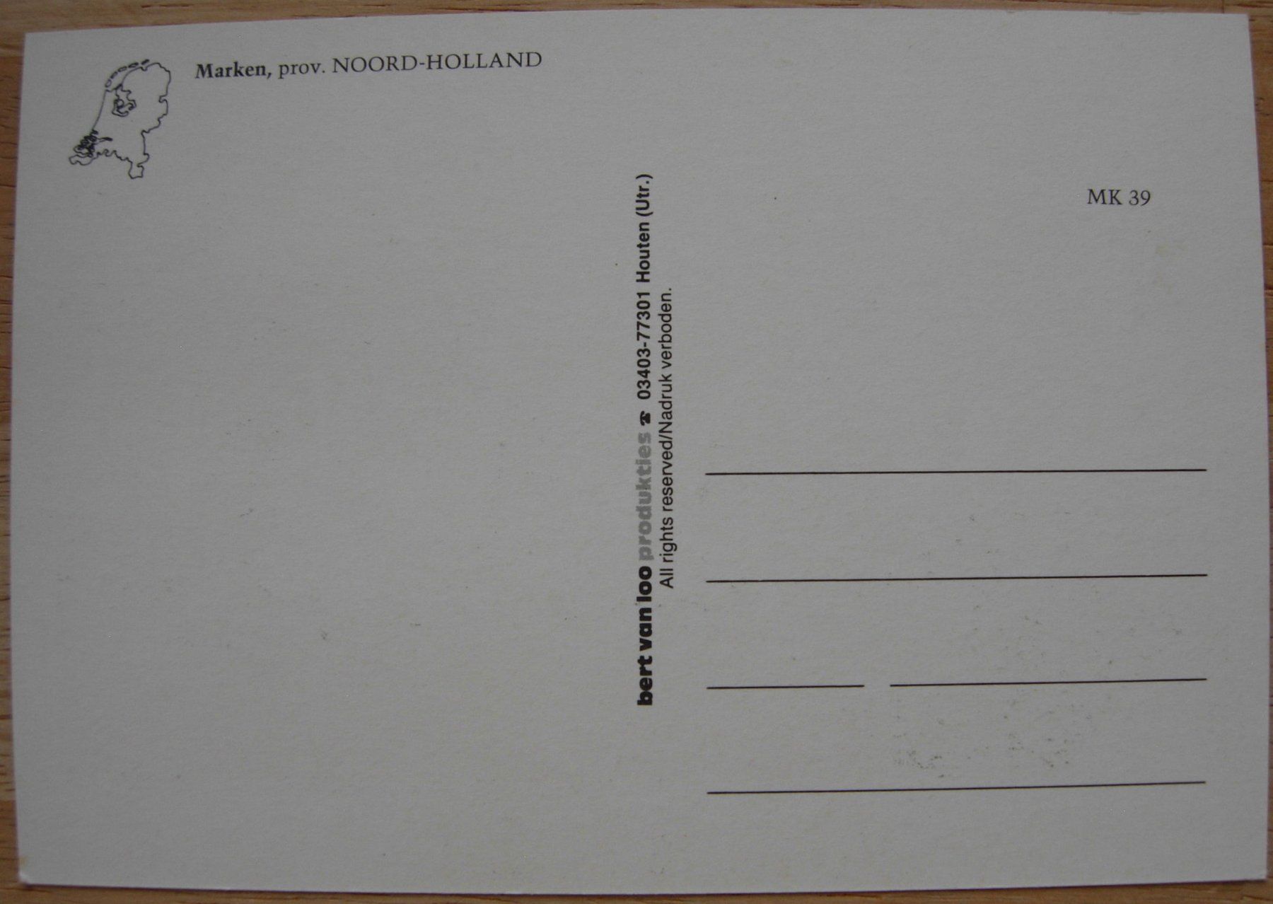 Cartoline postali: Ansichtskarte ungelaufen - Marken / Holland – Usato da Dübendorf venduto da rumpumpel 2