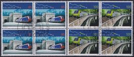 2006, Nr.1188+1189 Viererblöcke mit Ersttags-Stempel.