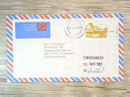 TR63 Enveloppe + Timbre Afrique du Sud 1985
