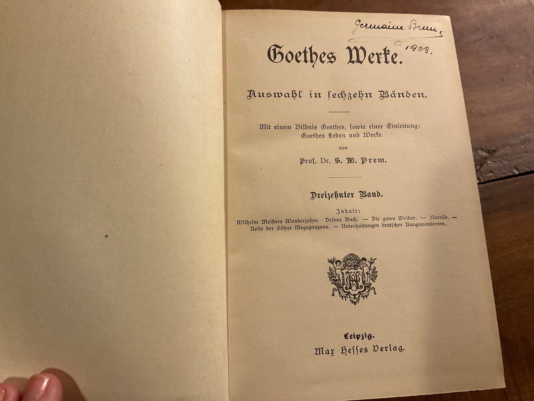 Libri: Goethes  Merke vol. 1-16 – Usato da Avenches venduto da Zurcal 3