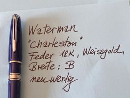Füllfeder WATERMAN "Charleston" mit 18K Weissgoldfeder