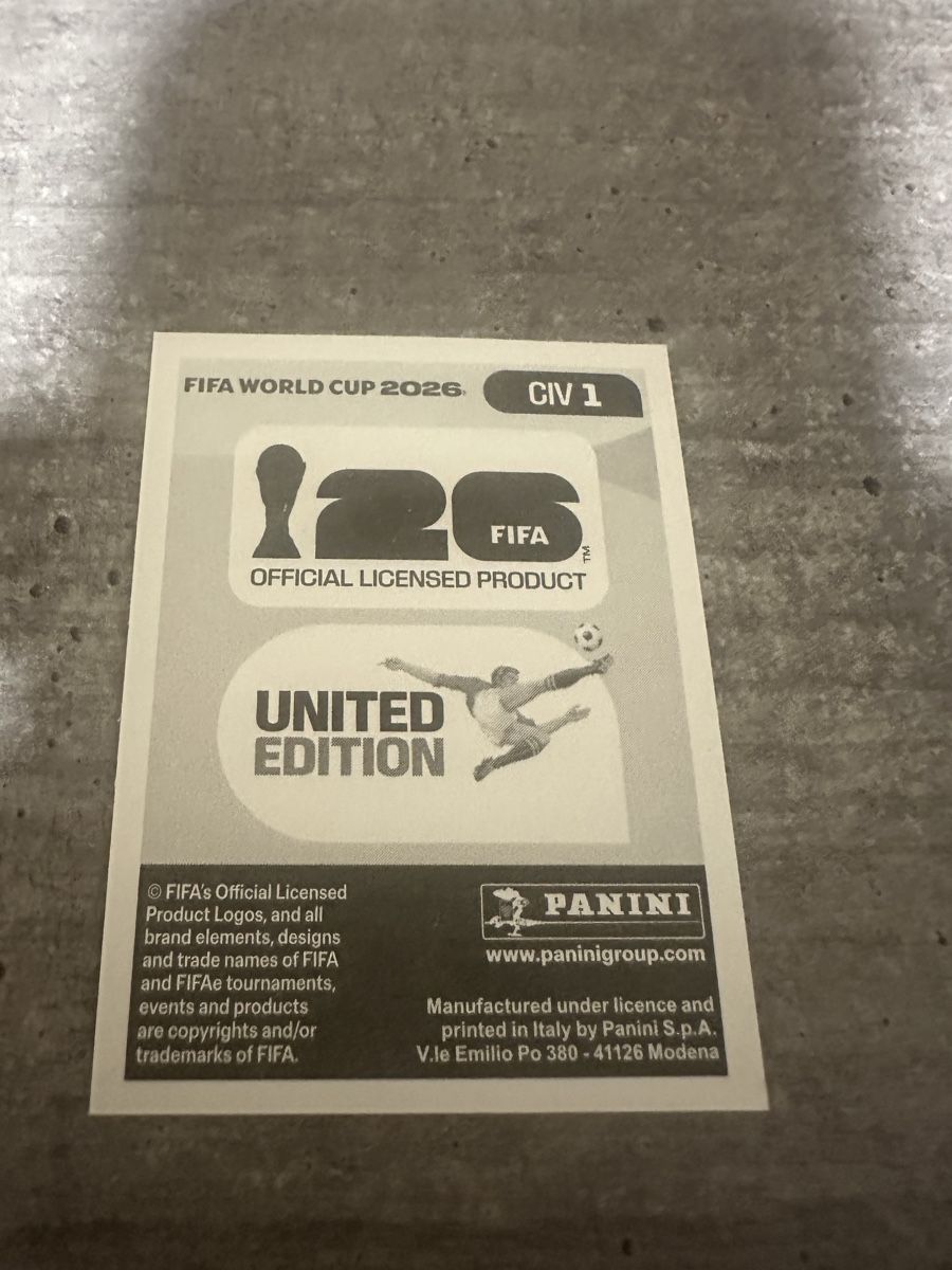 Panini Carte collezionabili: CIV 1 , FIFA WORLD CUP 2026 PANINI  – Nuovo (secondo la descrizione) da Frauenfeld venduto da 1PegPeg1 1