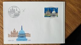 USA - CH 1991 FDC ohne TAB mit ET VOLL RAR!! für 1.50