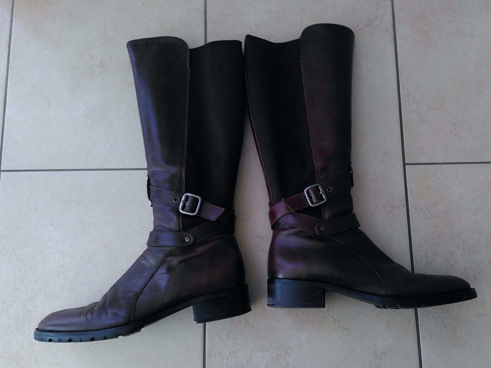 Navyboot Scarpe da donna: Braune Leder Stiefel – Usato da Brugg AG venduto da olamim 1
