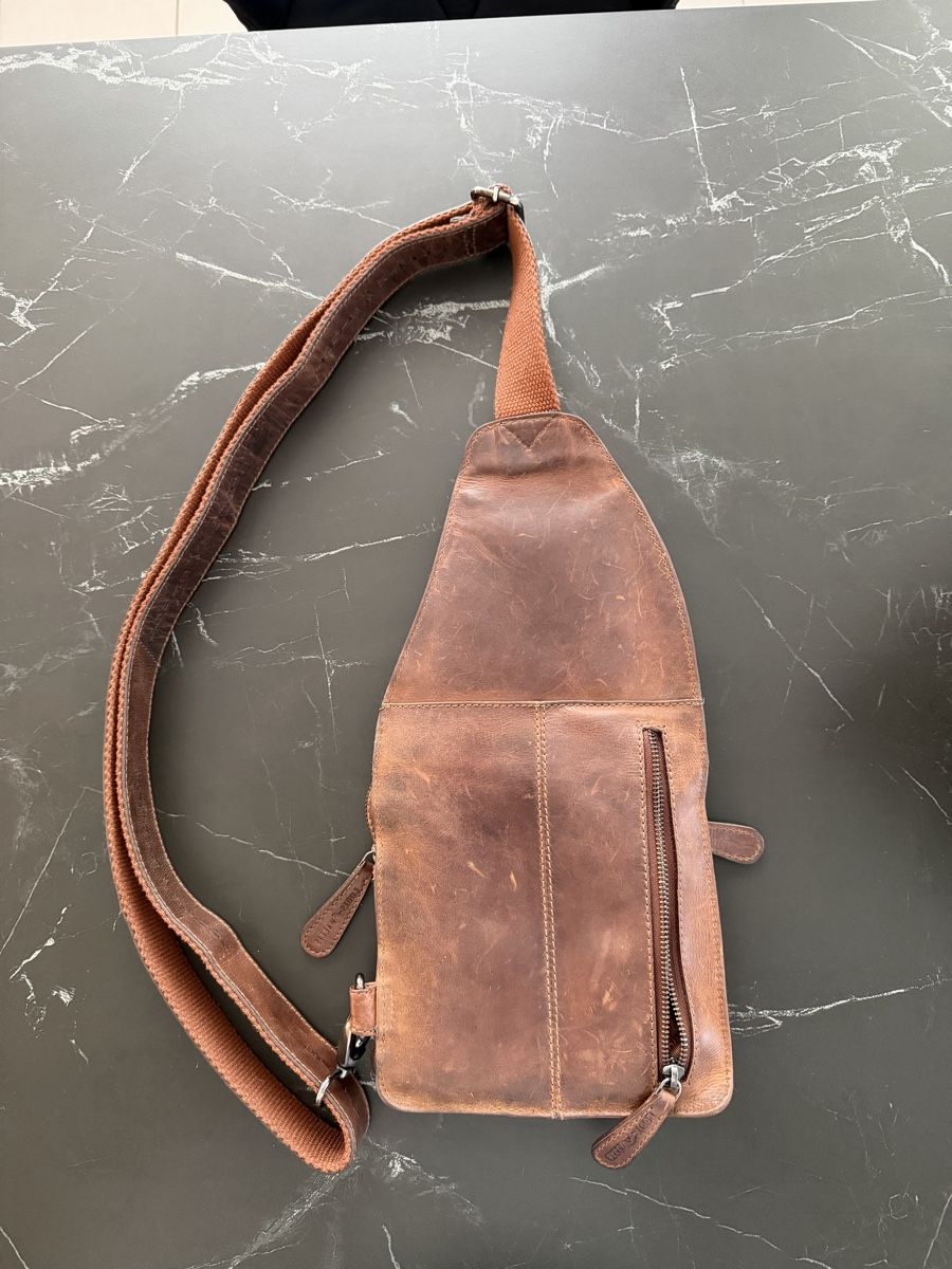 Borse: Schultertasche aus echtem Leder - Louis Wallis – Nuovo (secondo la descrizione) da Holderbank SO venduto da mai_xt9j 3